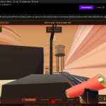 3 - Peli-ikkuna, jossa näkyy 3D Wild West FPS -toimintaa.